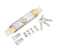 Besttoolifes Rolling Shutter Door Lock, Copper Core, 285mm Silver Security Lock for Household Exterior Doors, Anti-Theft Square Tongue Design, Weather-Resistant(A)