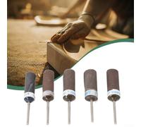 Besttoolifes Rotary Tool Sanding Drum 5 Pack with 180-600 Grit Abrasive Grinding Wheels for Wood, Metal, Glass, Stone - Wet or Dry Use, 2.35mm Shank