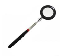 Besttoolifes Round Electricity, Extending Inspection Mirror Telescopic Swivel Tool for 360° Car Mechanic Repair with LED Light, Stainless Steel Folding Design