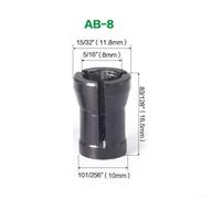 Besttoolifes Router Bit Extension Collet Chuck Set, 6mm 6.35mm 8mm Shank Adapter for Trimming and Engraving Machines, Carbon Steel Woodworking Tool for Router Bit Chuck Conversion(AB-8)