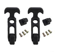 Besttoolifes Rubber T-Handle Draw Latch Set, Flexible Elastic Hasp for RV, Trailer, Toolbox & Cooler, Black, 2-Pack, M5 Screws Included, Non-Conduct