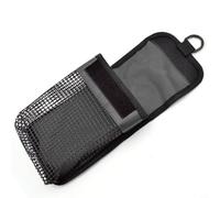 Besttoolifes Scuba Diving Gear Bag, Surface Marker Buoy Storage Pouch with Mesh Compartment for Snorkeling and Cave Exploration, 20 x 13 x 6 cm, 210D Coated Nylon with PVC(BLACK)