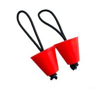 Besttoolifes Scupper Set Wear 2pcs Silicone Drain Bung Stoppers for Canoe Boat and Raft Accessories Install Resistant Plus to Lanyard of Quick for Design (Red)