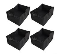 Besttoolifes Set Of 4 Rectangular Felt Grow Bags, Non-Woven Fabric Planting Containers With Reinforced Handles, Thickened Root Aeration For Vegetables(40 * 30 * 20)