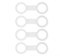 Besttoolifes Silicone Snorkel Keeper for SCUBA and Snorkeling - 4-Piece Set, Transparent, 10 cm Length, 3 mm Thickness, 2.5 cm Diameter Loops, Lightweight & Elastic Retainer Clip