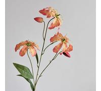 Besttoolifes Silk Gloriosa Lily Flame Artificial Flower Home Decoration Ornament 80cm(ORANGE)