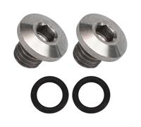 Besttoolifes silver, Ti Alloy For Bicycle Bleed Screw with O-Ring, M5x5mm for Integral and Split Brake Levers, 2-Piece Set, Rust- Lightweight Replacement for Oil Disc Brake Systems