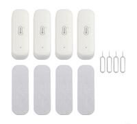 Besttoolifes Smart For Zigbee Thermometer Hygrometer 4 Pack, Indoor Temperature And Humidity Sensor With App Notification, Voice Assistant Compatible, Compact Design, White