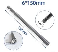Besttoolifes Socket Wrench Extension, Hex Nut Driver Bit with Magnetic Socket Adapter, 150mm Hex Shank, 6mm to 19mm Nut Driver, Chrome Vanadium Steel Wrench Tool(6mm)