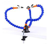 Besttoolifes Soldering Third Hand Toolour Table Clamp Helping Hands Stand Soldering Holder with 4 Flexible Arms for Electronic Repair Jewellery Craft Figure DIY Soldering Tools(A)
