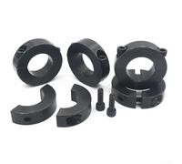 Besttoolifes Split Retaining for Ring Dual Split 10mm to 40mm Shaft Collar Clamp Two Piece Black Steel Industrial Retaining for Ring for High for Axial Holding for (13mm)