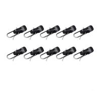 Besttoolifes Stainless Steel Bait Fishing Rigs Clip Set 10pcs for Release Clips Hookbait for Shield Sea Enhances Casting Distance and Bait Stability Quick Rig (black)
