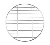 Besttoolifes Stainless Steel BBQ Grid for Camping - Round Barbecue Net Baking Tray, 30cm/35cm/40cm, Mirror Polished Welded Grill Mesh for Outdoor Use, No Food Leakage, Easy(33cm)