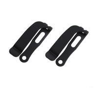 Besttoolifes Stainless Steel Belt Clip with Screws for Sheath and Waist Clip Attachment, Universal Knife Scabbard Clamp Parts for Camping, Hunting and Outdoor Tools, Black, 61x28mm, 2 Pack（Right）