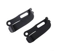 Besttoolifes Stainless Steel Belt Clip with Screws for Sheath and Waist Clip Attachment, Universal Knife Scabbard Clamp Parts for Camping, Hunting and Outdoor Tools, Black, 61x28mm, 2 Pack（Left）