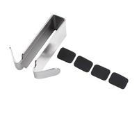 Besttoolifes Stainless Steel Double Hooks, for Glass Shower Door Bathroom Towel Hanger Over Glass Wall Panel Mount, No Drilling Required, 7X2.6cm
