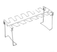 Besttoolifes Stainless Steel Grill, Foldable Chicken Rack with Detachable Drippings Tray, Lasting Rust- Construction for BBQ, Camping, Picnics(A)