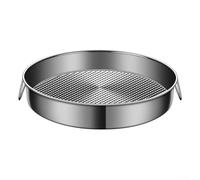 Besttoolifes Stainless Steel Round Baking Pan 24-32cm Nonstick Cake Tin Versatile Steaming Tray for Cheesecakes Quiches Deep Dish Pizzas Oven Freezer Compatible Dishwasher(32CM)