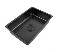 Besttoolifes Stainless Steel Rust Sink Hiking 55l Black Compact Outdoor Igt Basin with Drain for Wash for Modular Table Basin Picnic Cooking Gear 365x25x103cm Anti Camping