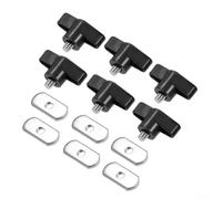 Besttoolifes Stainless Steel Track Mounting Bolts for, Rail Tie Down Screws No Drill Required, Paddle Strap Fixings for Canoe, 6 Pack For Accessory(A)