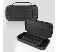Besttoolifes Storage Case Compatible with for Nintendo for Switch 2 and for Switch-OLED, Portable Traveler Deluxe Carrying-All Protective Hard Messenger Bag Soft Lining Pouch 18 Games(Black)
