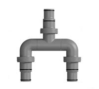 Besttoolifes Swimming Pool Hose T Connector Adapter, Pool Hose Connector T Shape Adapter, 38mm 32mm Dual Size Water Pipe Fitting, For Above Ground Pool Filter System(C)