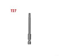 Besttoolifes T40 Magnetic Torx Screwdriver Bit 75mm Alloy Steel 1/4 Inch Hex Shank Security Tamper Proof Star Head for Electric or Hand Screwdrivers and Drills, 1pc（T27）