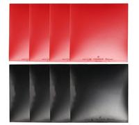 Besttoolifes Table Tennis Rubber for Fast Attack, Hard Sponge For Ping Pong Rubber 2.2mm Thick, Red and Black Reverse Type Rubber Set (4 Pair)