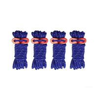 Besttoolifes Tent Guy Line 4mm X 4m Reflective Camping Rope Having Highvisibility Night Safety Strands Polypropylene Polyester Blend 150kg Breaking Strength Windproof (4pcs Blue)
