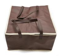 Besttoolifes Thermal Pizza Carrier, Insulated Bag for Camping, 14 Inch Food Delivery Warmer, Coffee Color