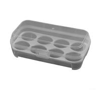 Besttoolifes Transparent Plastic Egg Storage Box, 19.5x10.5x7cm | Shockproof Hanging Design, Pp Material For Camping Hiking, Stackable Organizer For Meat Veg
