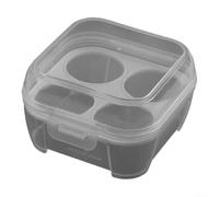 Besttoolifes Transparent Plastic Egg Storage Box, 19.5x10.5x7cm | Shockproof Hanging Design, Pp Material For Camping Hiking, Stackable Organizer For Meat Veg