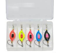 Besttoolifes Trout Master Double Spin Spoon Fishing Lure Set, 5pcs Zinc Alloy Artificial Bait with Opposite Rotating Spinner Blades for Trout in Rivers, Lakes, Streams(SECTION A)