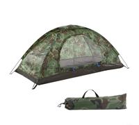 Besttoolifes Ultralight Backpacking Tent for 1-2 Person Family Camping with Mesh Ventilation System Fiberglass Poles Water-Resistant Polyester Double Layer Camouflage (1 person)