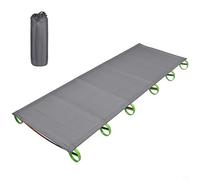 Besttoolifes Ultralight Folding Single Camping Bed with Aluminum Alloy Frame and Oxford Cloth, 150kg Capacity, for Outdoor Sleeping Gear, Compatible with Tent Canopy Tarp,(GREEN)