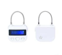 Besttoolifes USB Rechargeable Electronic Timer Lock for Home Security and Personal Use, Waterproof and Lasting with 99 Hours 59 Minutes Setting(WHITE)
