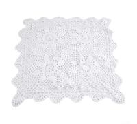 Besttoolifes Vintage Square Tablecloth Doily Cotton Lace Crochet Floral Table Cover, Decorative Hollow-out Handmade Cloth For Dining Table, Cafe, Hotel, Restaurant(40 * 40cm White)