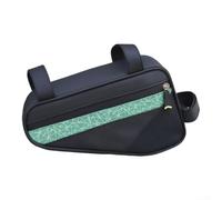 Besttoolifes Water Resistant Bicycle for top Tube Bag 26x16cm Polyester PU | Spacious main compartment, mesh side pocket, fits tools wallet phone, 26x16x6cm size, all-weather use(green)