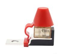 Besttoolifes Waterproof Fuse Block, M8 Terminal Mount, 58V 30-500A Copper ABS Construction, for Car RV Boat IP66 Rated(250A)