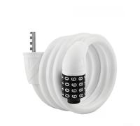 Besttoolifes White, 4-Digit Combination For Bike Lock - Heavy Duty 120 cm Steel Cable Lock with PVC Coating for Theft Protection, Keyless Security for Bicycles