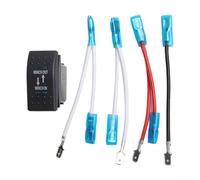 Besttoolifes Winch Control Rocker Switch | 7-Pin Waterproof Toggle Switch | Blue LED Illuminated ON-OFF-ON Rocker | IP67 Rated 12V-24V for Cars, ATVs, Marine Boats, RVs,