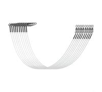 Besttoolifes Wire Underwater Leader 20lb80lb Having Abrasion Snap 12/24 Pcs Saltwater Freshwater Leader Fluorocarbon Set Lock Resistant Invisible Fishing Quick (9in20ib)