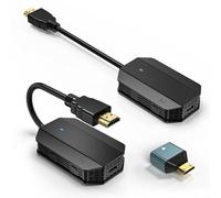 Besttoolifes Wireless For HDMI-compatible Transmitter and Receiver Set 1080P Full HD 165FT Range Low Latency Screen Mirroring System for Home Entertainment Multi-Camera Projects Presentations(WD9905)