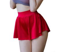 Besttoolifes Women High Waist Split Pleated Flared Shorts A-Line Yoga Hot | Pants Stretchy Athletic Dance Bottoms for Gym Running Casual Street Wear Fitness