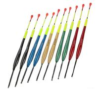 Besttoolifes Wood Fishing Floats Set of Set a Ten of Top Raft Bal Fir Angling Having Waterproof River 225cm Float Fishing Line Stoppers Compatible Having for Buoyancy or Coating and Bobbers