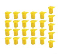 Besttoolifes Yellow 21mm Wheel Nut Indicators, 25-Pack Safety Dust for, BT50, Patrol, For Navara, For Triton and Other Trucks, Cars, Caravans, Trailers