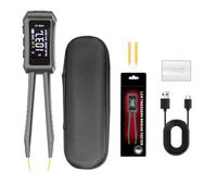 Besttoolifes ZT-MD1 Digital LCR Meter Tweezers, Intelligent SMD-Tester For Inductance Capacitance Resistance, 100Hz-10kHz Multi-Frequency, Type-C Rechargeable With Color(ZT-MD1 straight)