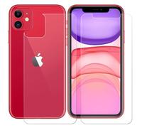 Bestus Tempered Glass Front & Back for iPhone Scratch Resistant, Bubble-Free, Anti-Fingerprint, Ultra HD Clarity, Dual-Sided Protection (iPhone 11) Clear