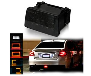 Bestview 5-In-1 LED Rear Fog Light Assembly Kits Compatible for 2011-2021 Subaru WRX STI Impreza XV Crosstrek, Function as Tail Brake Backup Reverse Turn Signal Lights (Smoke Len)