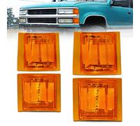 Bestview Corner Side Marker Lights for Chevy Silverado Tahoe C10 1994-1998 | For Chevy C/K 1500 2500 3500 Blazer Suburban GMC Pickup Truck, Front Turn Signal Marker Housing Lamps Kit,Smoked Lens 4PCS